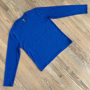 Leg3nd Brand Breathable Base Layer Men's sz XL Athletic Long Sleeve Top Blue